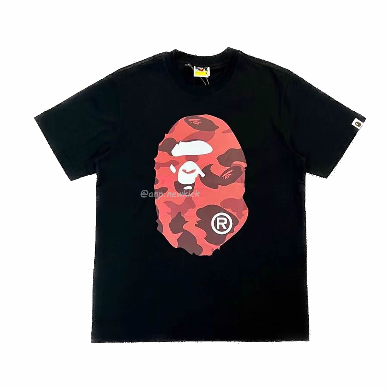 Bape Color Camo Big Ape Head Tee White Black White Green (22) - www.newkick.vip